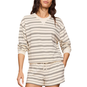 Z SUPPLY STAND OUT STRIPED SWEATSHIRT - CLOUD