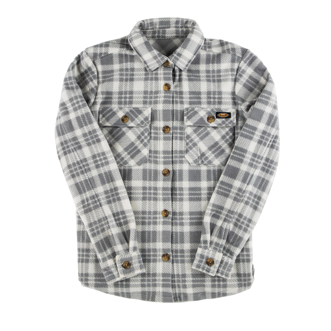 BING WOMENS MORGAN FLANNEL - GREY - Bing Surfboards