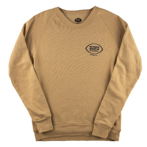 Camel colored Crewneck Sweatshirt with Bing Leucadia Shop Logo on front left chest