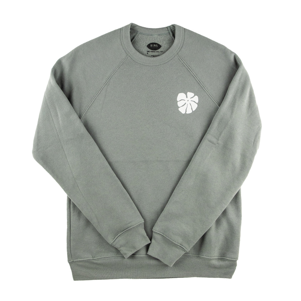 FLOWER POWER Premium Crew Sweatshirt - Blue Storm