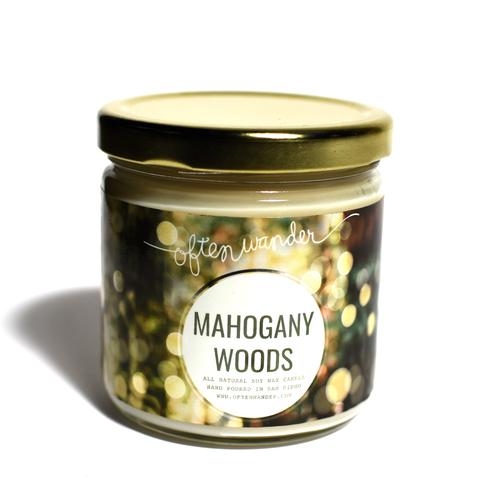 Often Wander Holiday Candle - Mahogany Woods