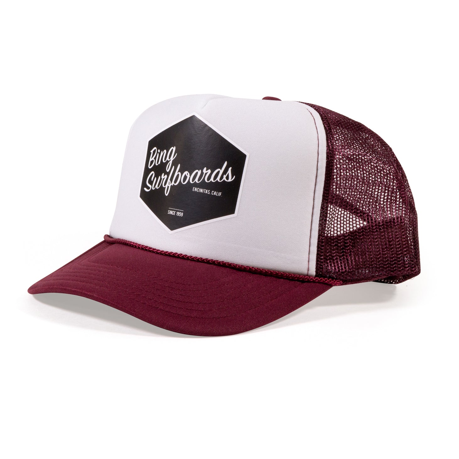 HEX TRUCKER HAT MAROON/WHITE