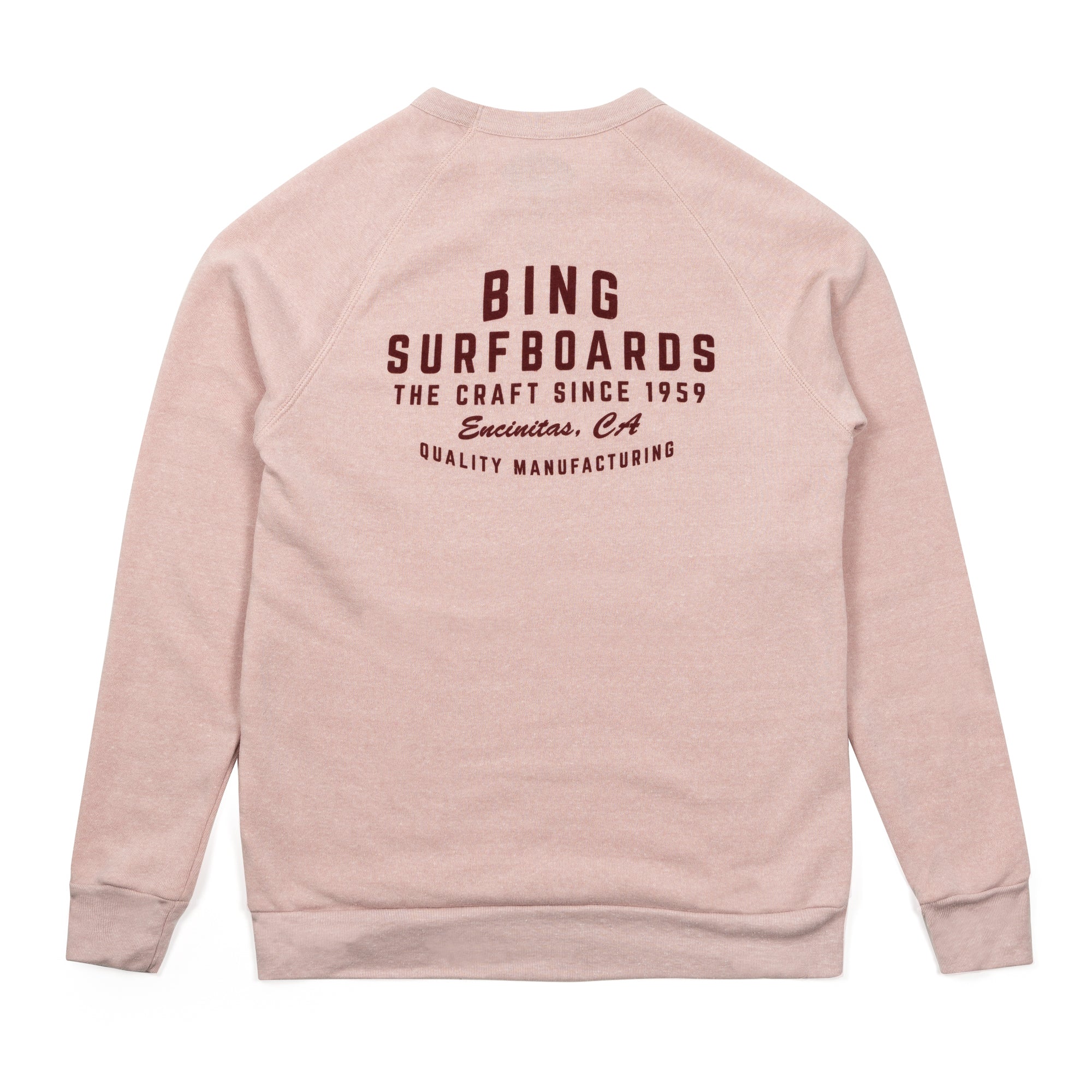 QUALITY MANUFACTURING Premium Eco Crew Sweatshirt - Rose Quartz