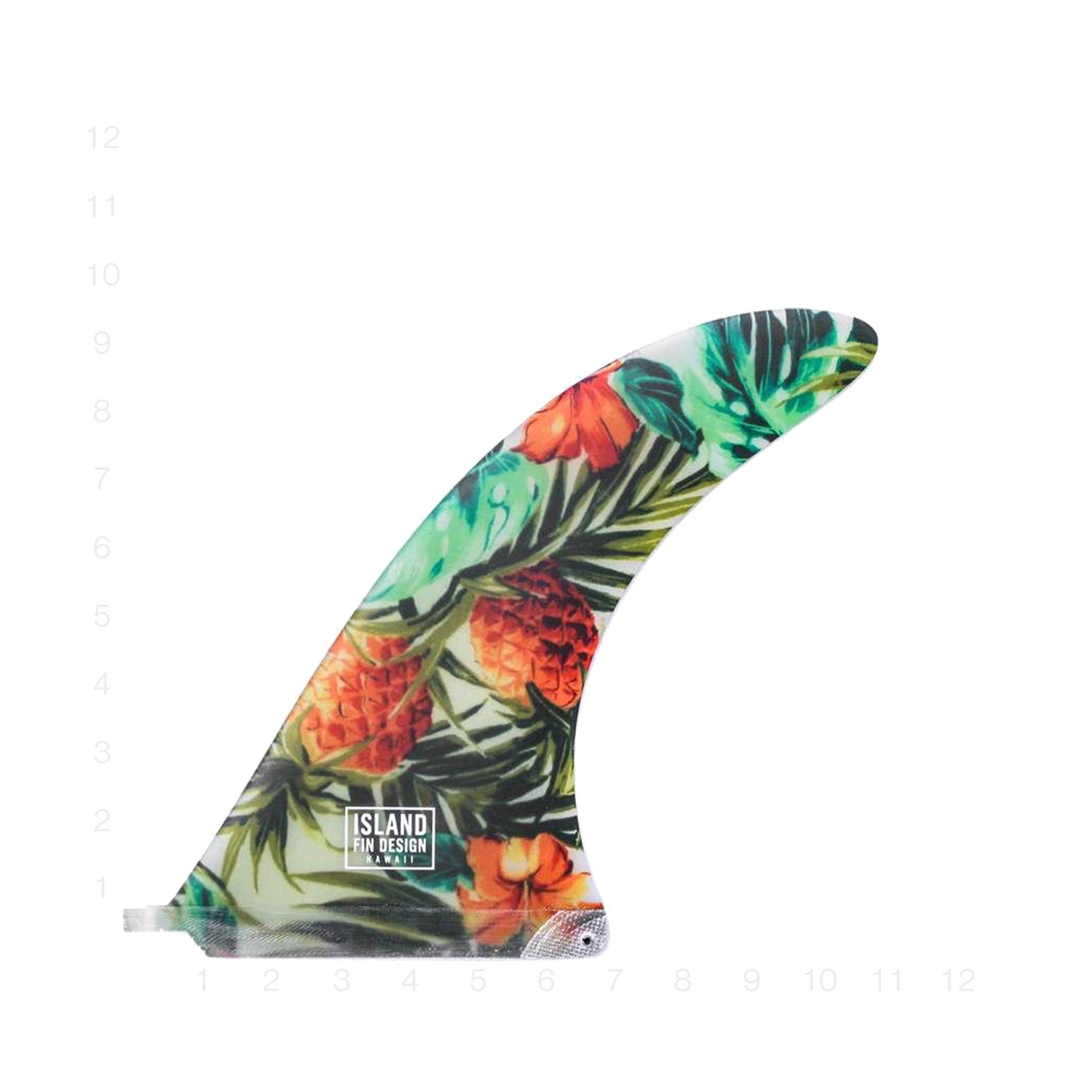 ISLAND FIN DESIGN ISLANDER WHITE ALOHA 9.5"