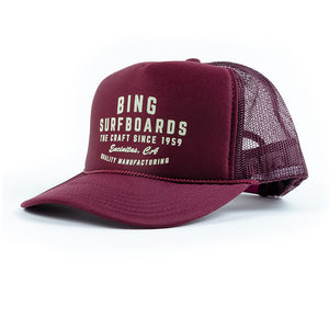 QUALITY MANUFACTURING Trucker Hat Maroon