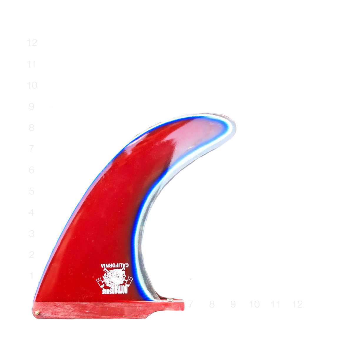 HOT ROD SURF PSYCHEDELIC Fin Red/White 9"