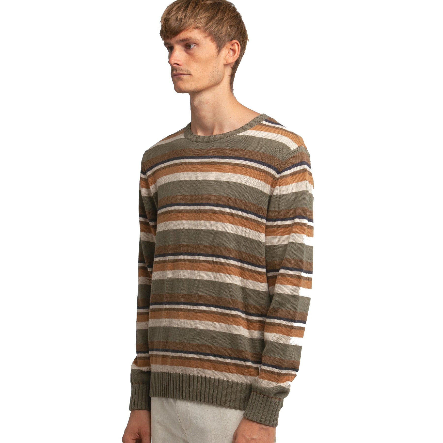 VINTAGE STRIPE KNIT OLIVE