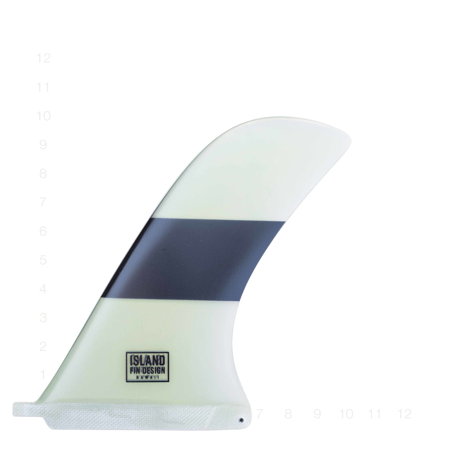ISLANDER FIN CLEAR/WHITE 10"