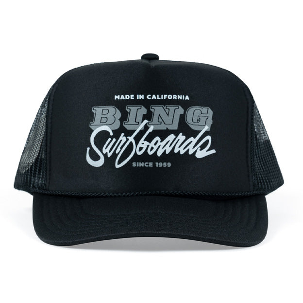 VAN SCRIPT Trucker Hat- Black