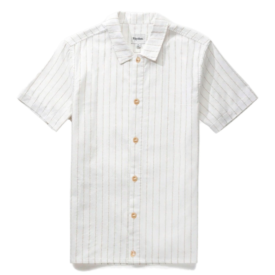 RHYTHM LINEN STRIPED SHIRT - NATURAL
