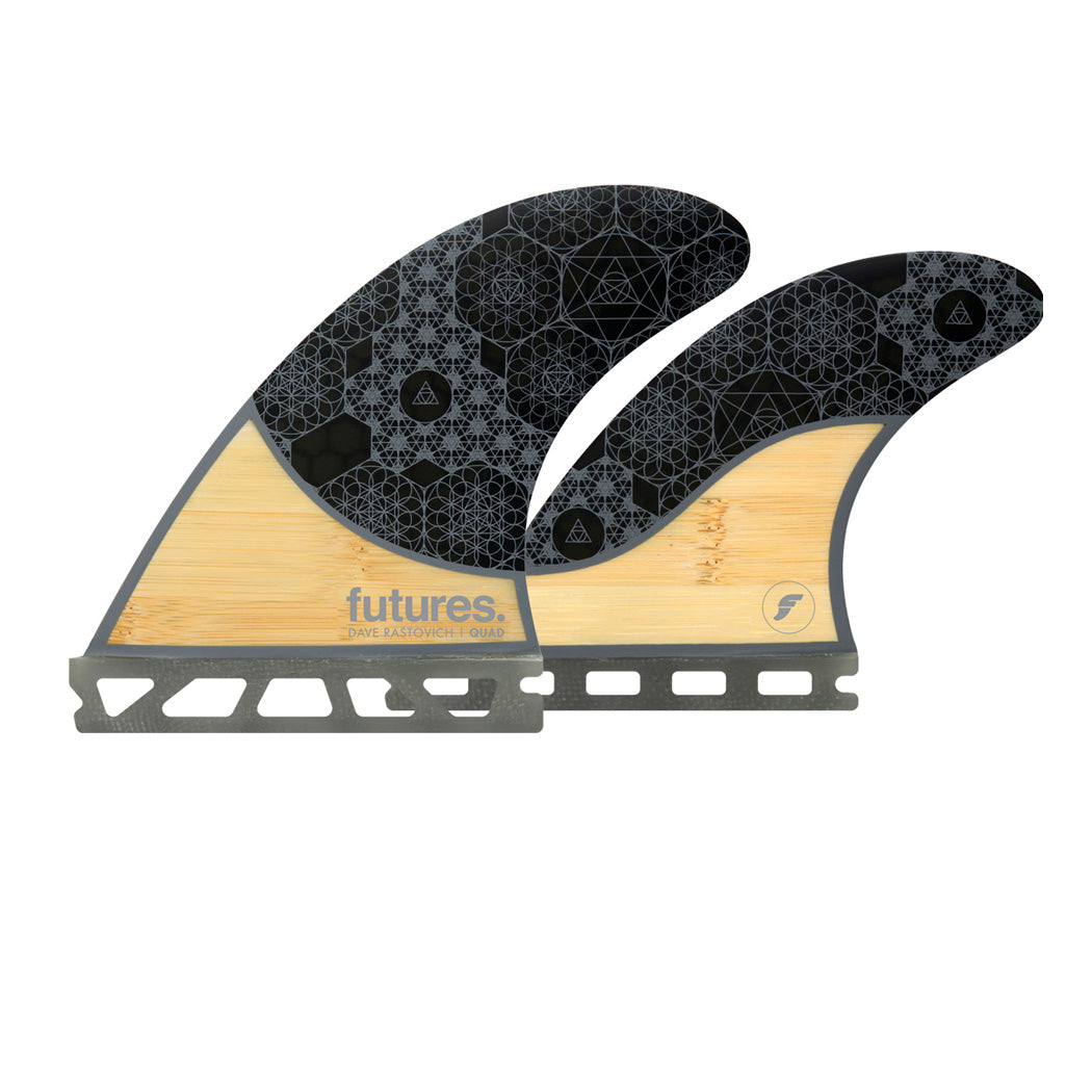 RASTA QUAD FINS BAMBOO/GREY - Bing Surfboards