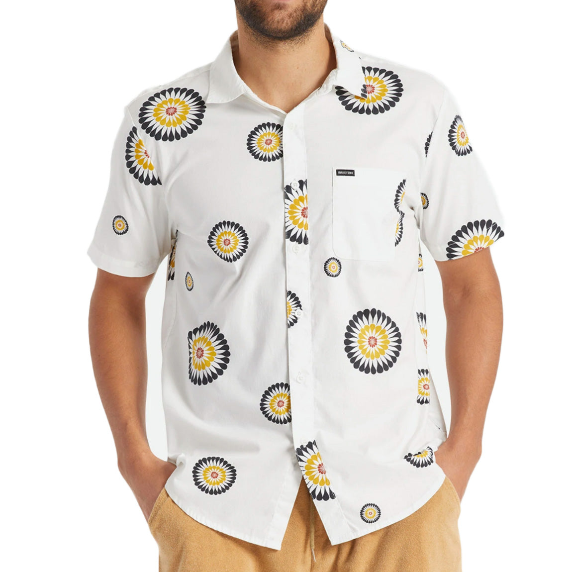 CHARTER PRINT WOVEN - WHT/BLK/GLD