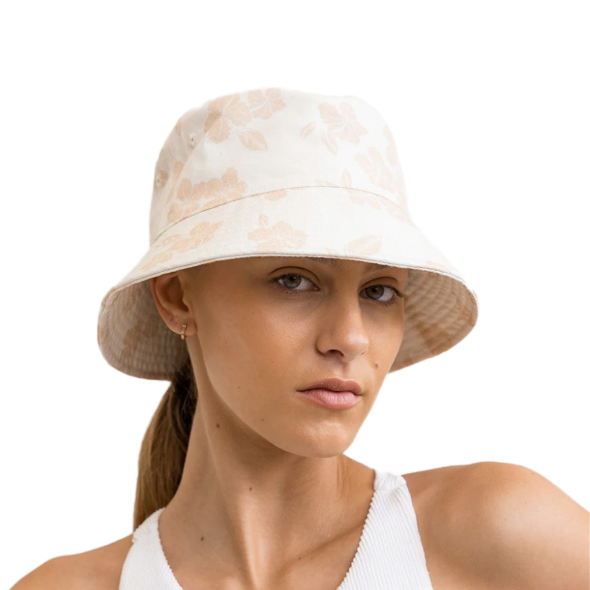 RHYTHM HIBISCUS BUCKET HAT - TAUPE