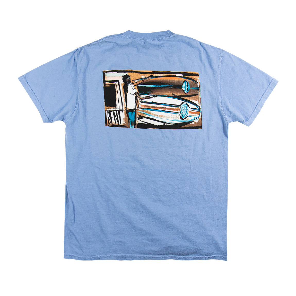 OFF THE RACK Premium S/S T-Shirt Washed Denim