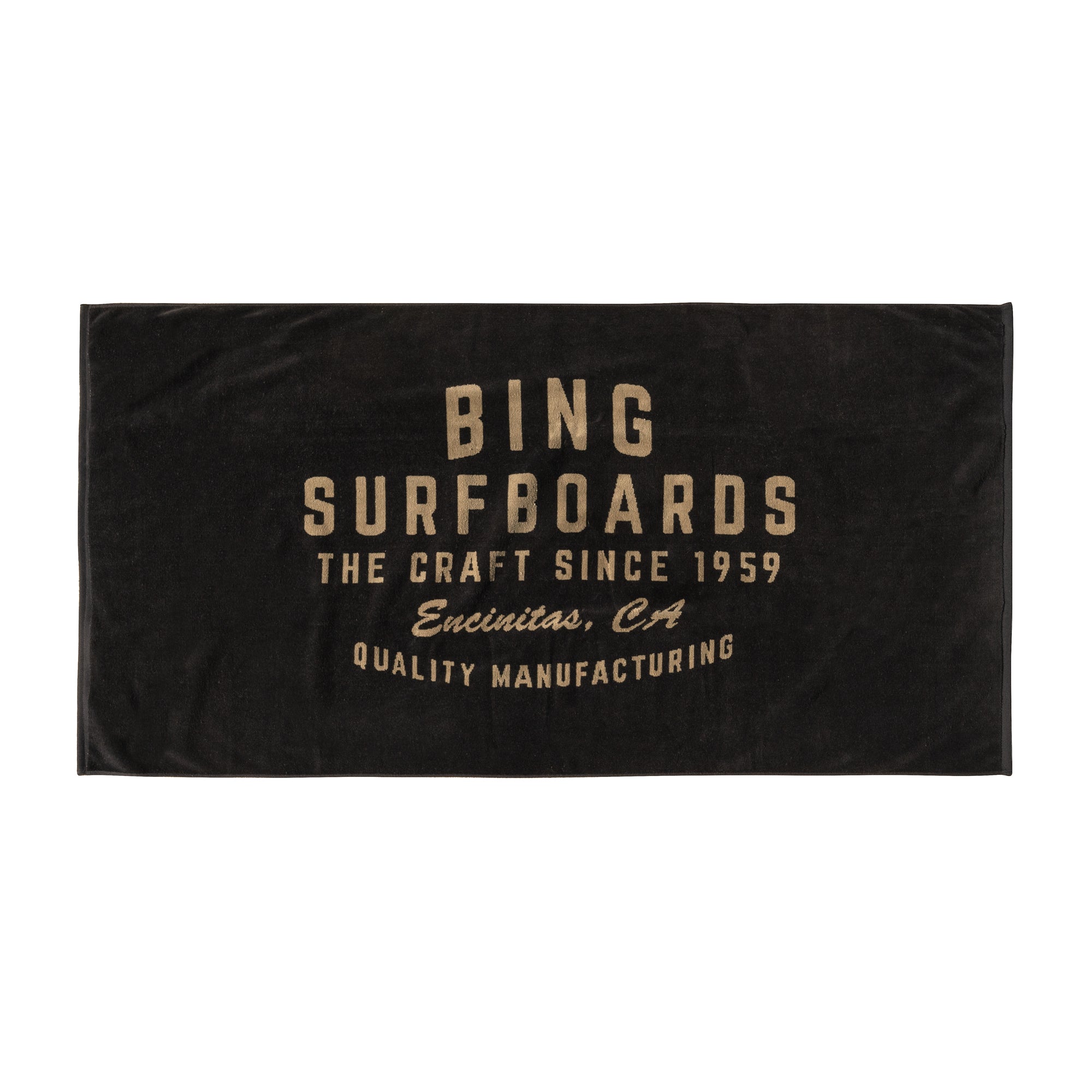 QUALITY MANUFACTURING Woven Beach Towel Black