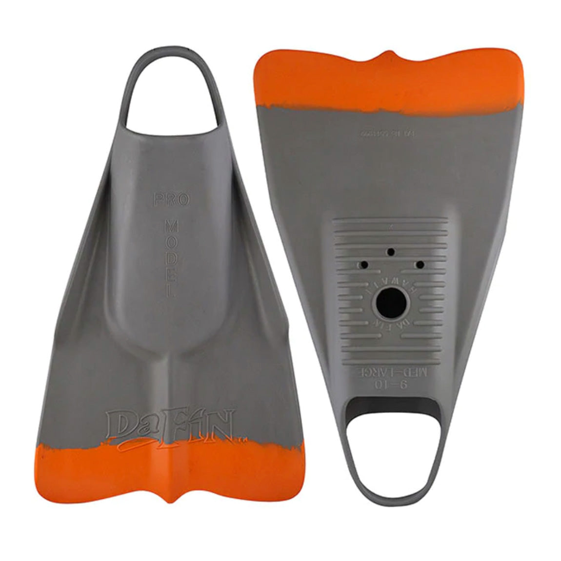 SWIM FINS GREY/ORANGE