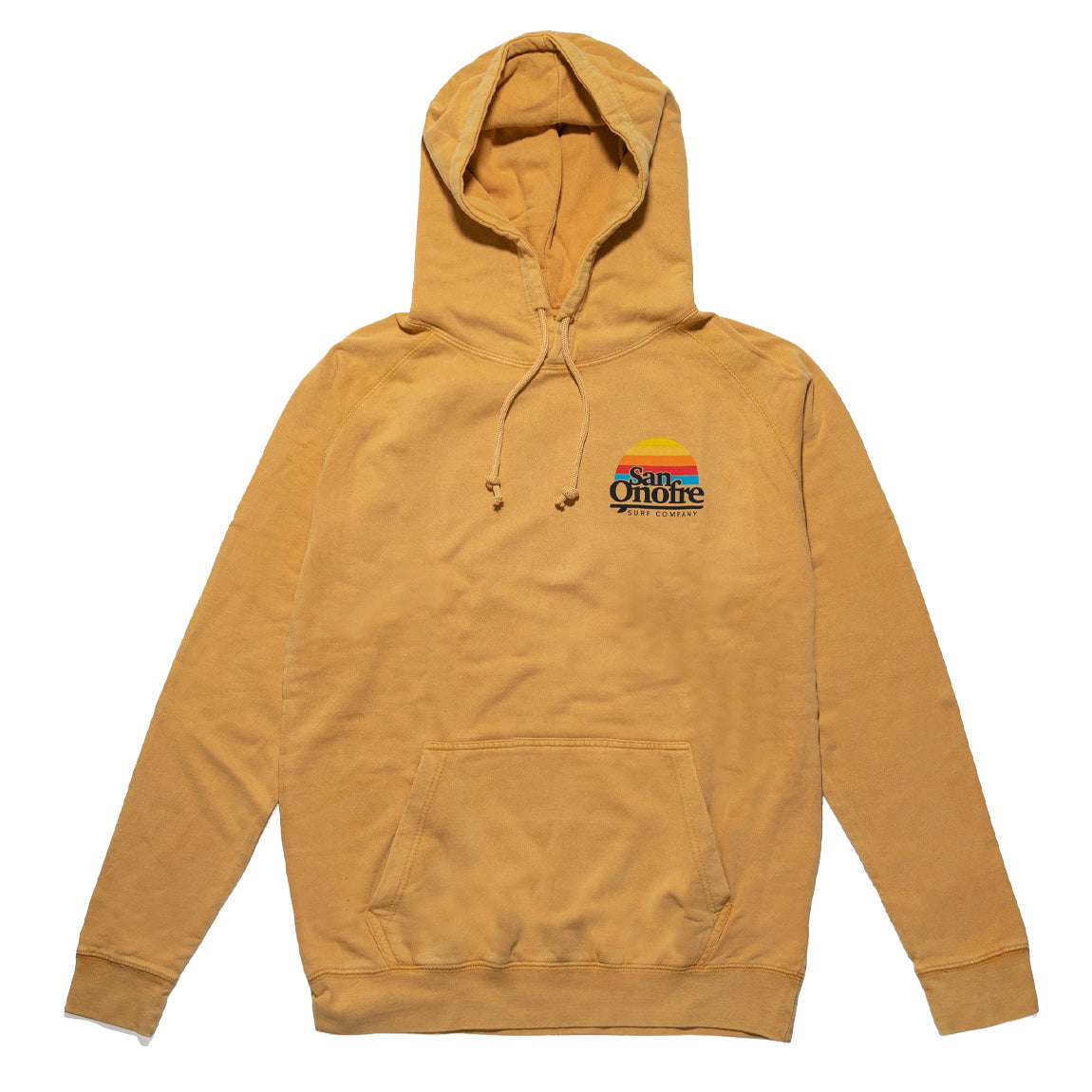 SAN ONOFRE SURF CO. OLD SCHOOL SUN HOODIE VINTAGE YELLOW