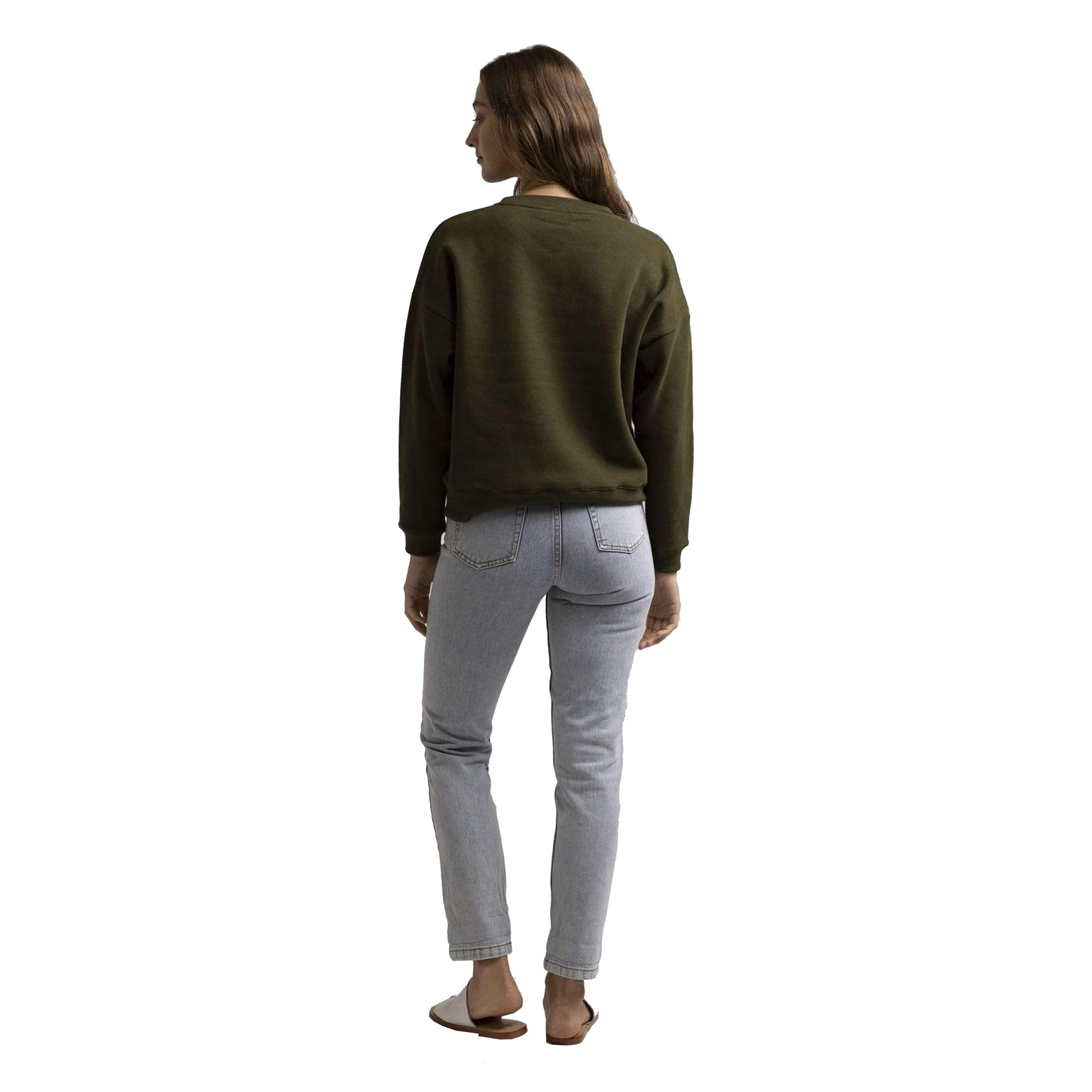 CLASSIC CREW NECK FLEECE OLIVE