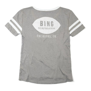 CLASSIC ENCINITAS Women's S/S Varsity T-Shirt - Smoke / White