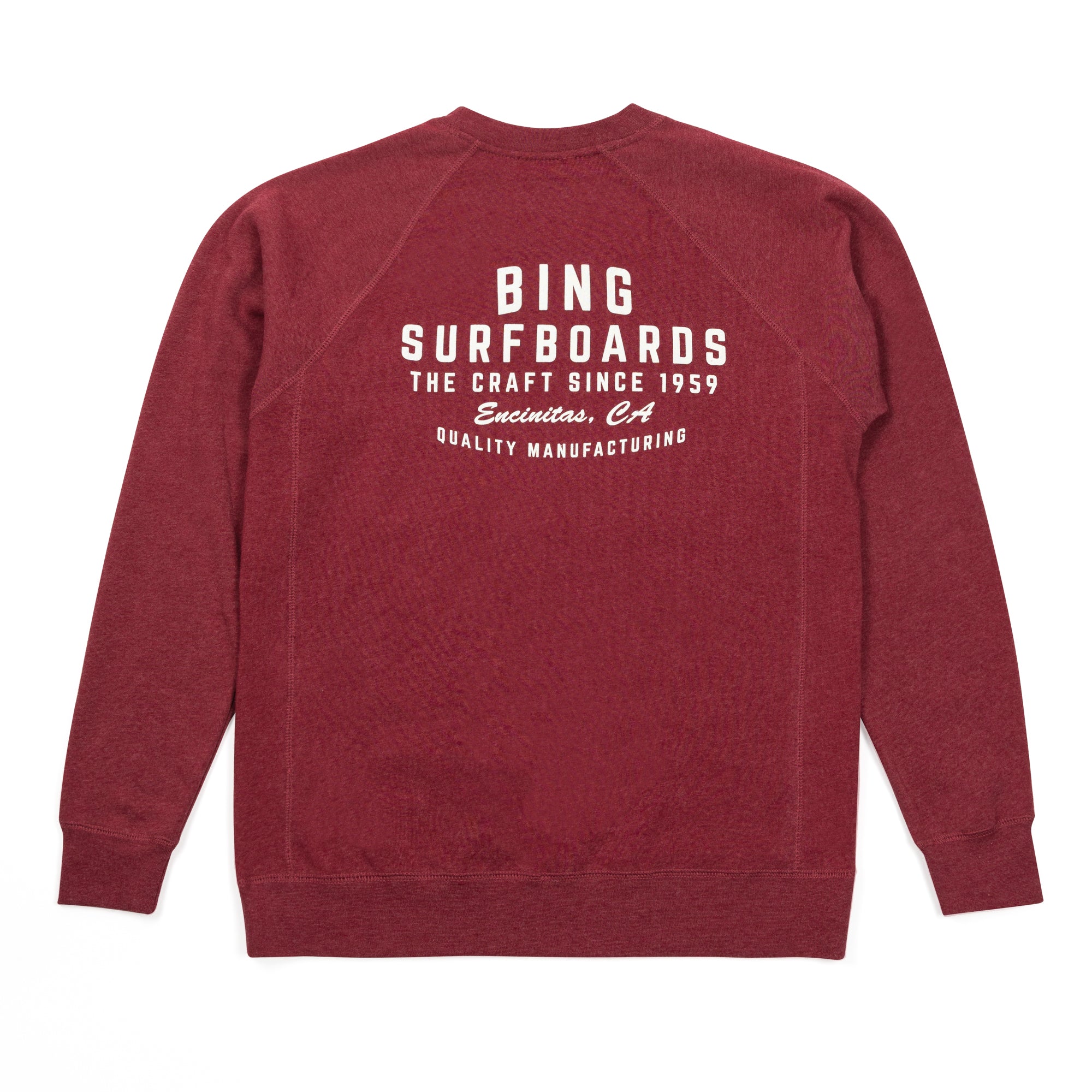 QUALITY MANUFACTURING Premium Eco Crew Sweatshirt - Crimson Heather