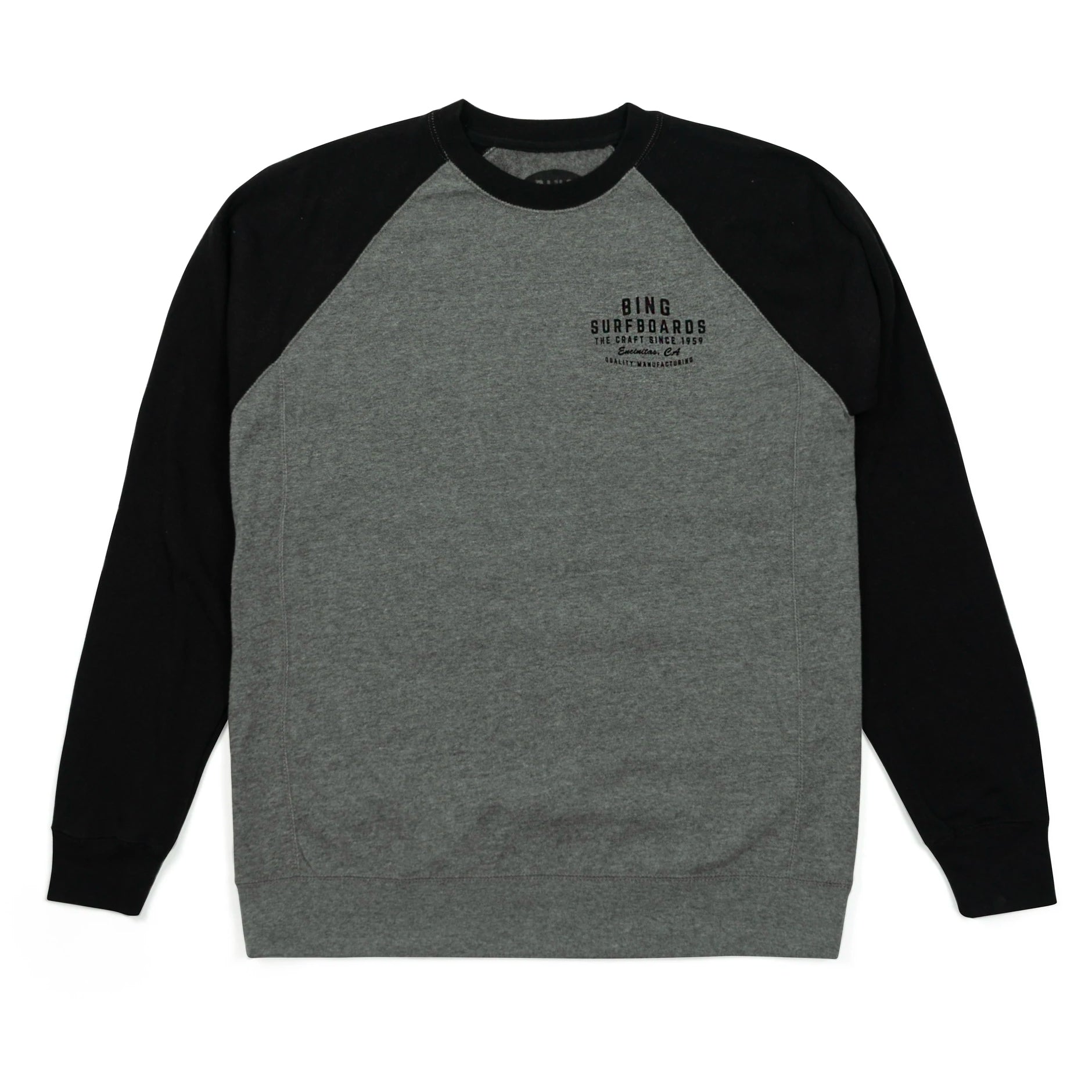 QUALITY MANUFACTURING Premium Crew Sweatshirt - Eco Nickel / Black