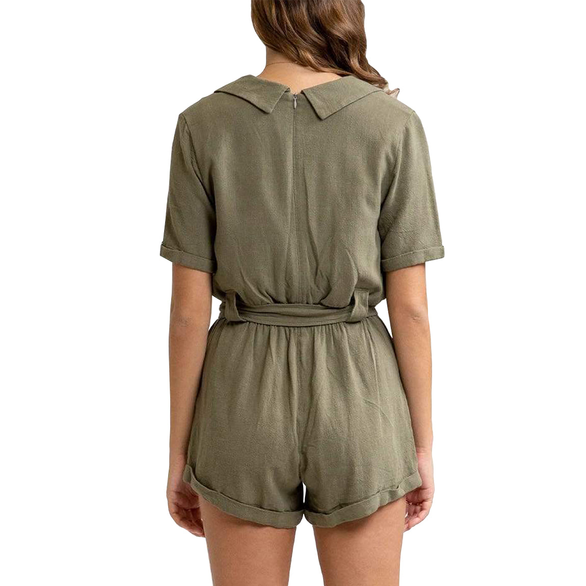 RHYTHM CATALINA SHORT SLEEVE ROMPER - KHA