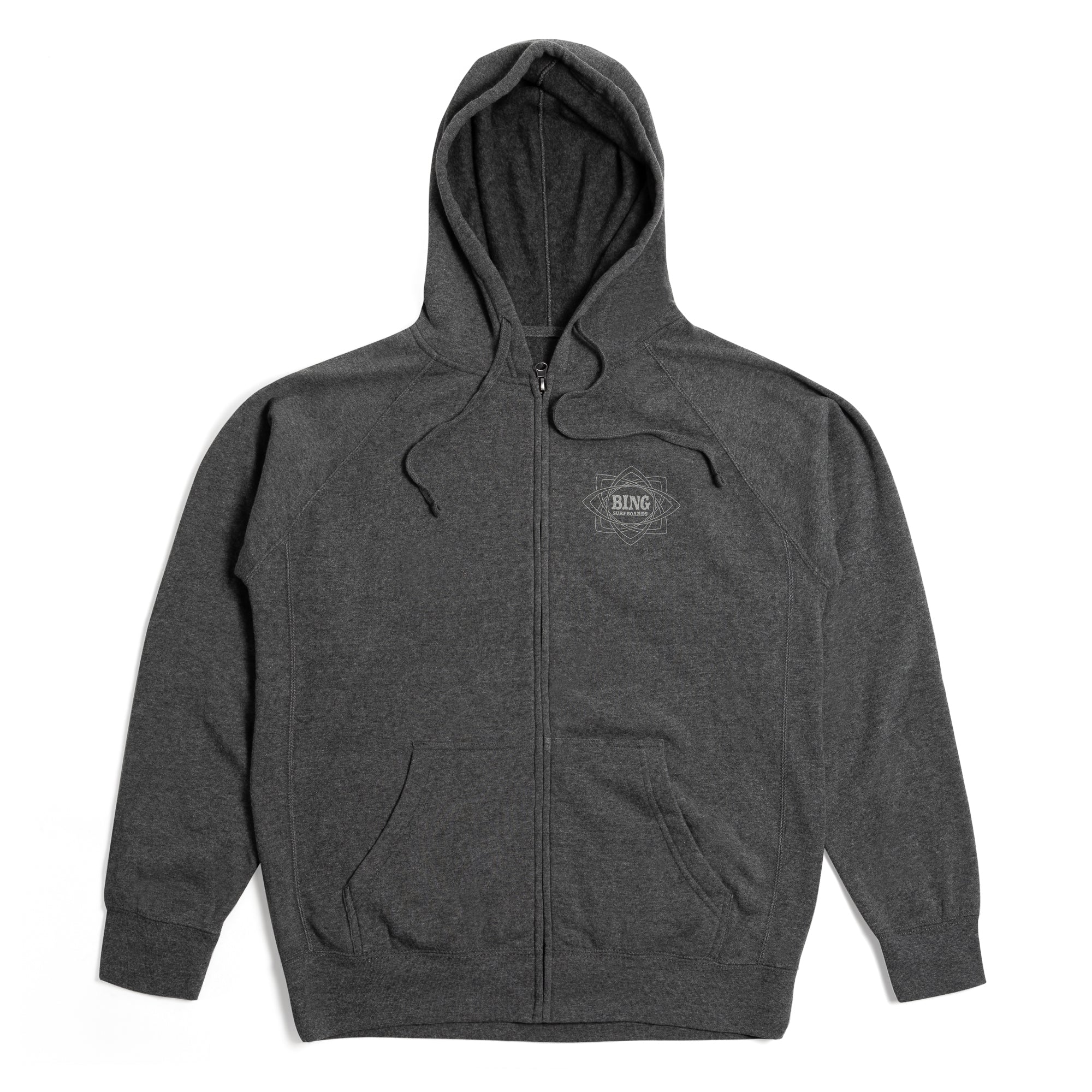 MANDALA II Premium Zip Hooded Sweatshirt - Nickel