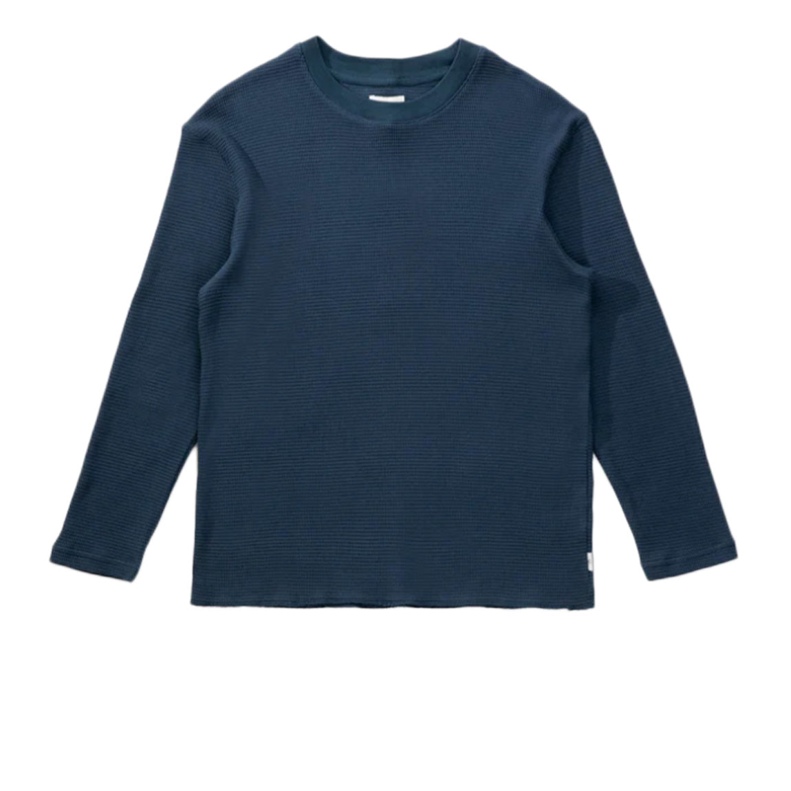 RHYTHM WAFFLE L/S SHIRT - STONE BLUE