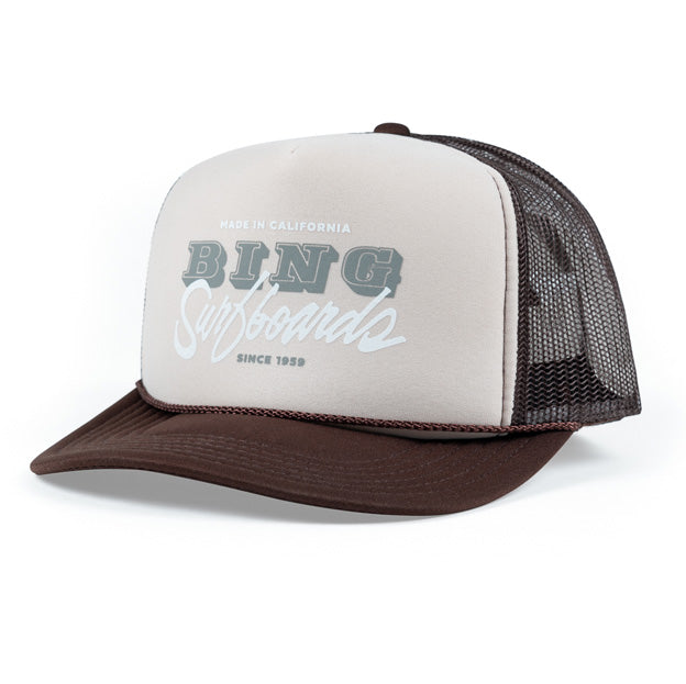 VAN SCRIPT Trucker Hat-Brown/Tan
