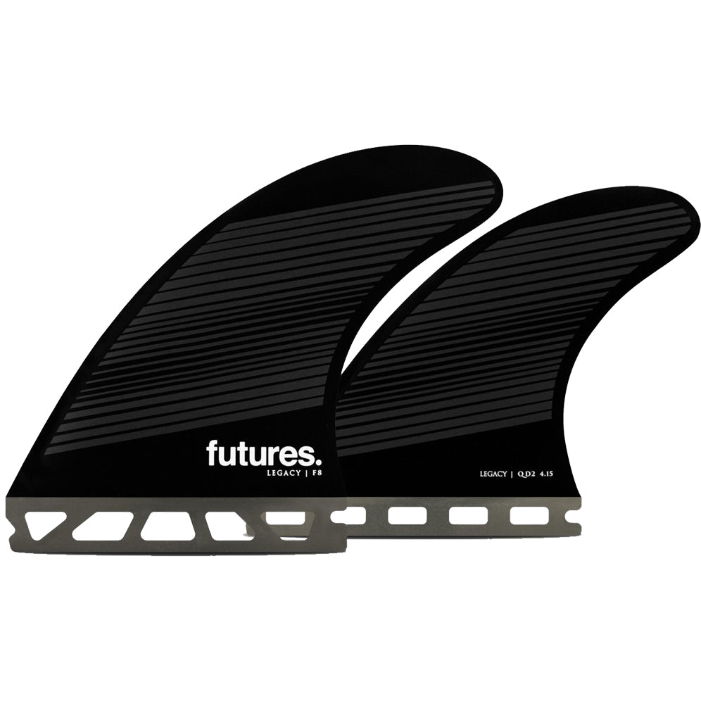 F8 LEGACY QUAD FINS GREY/BLACK
