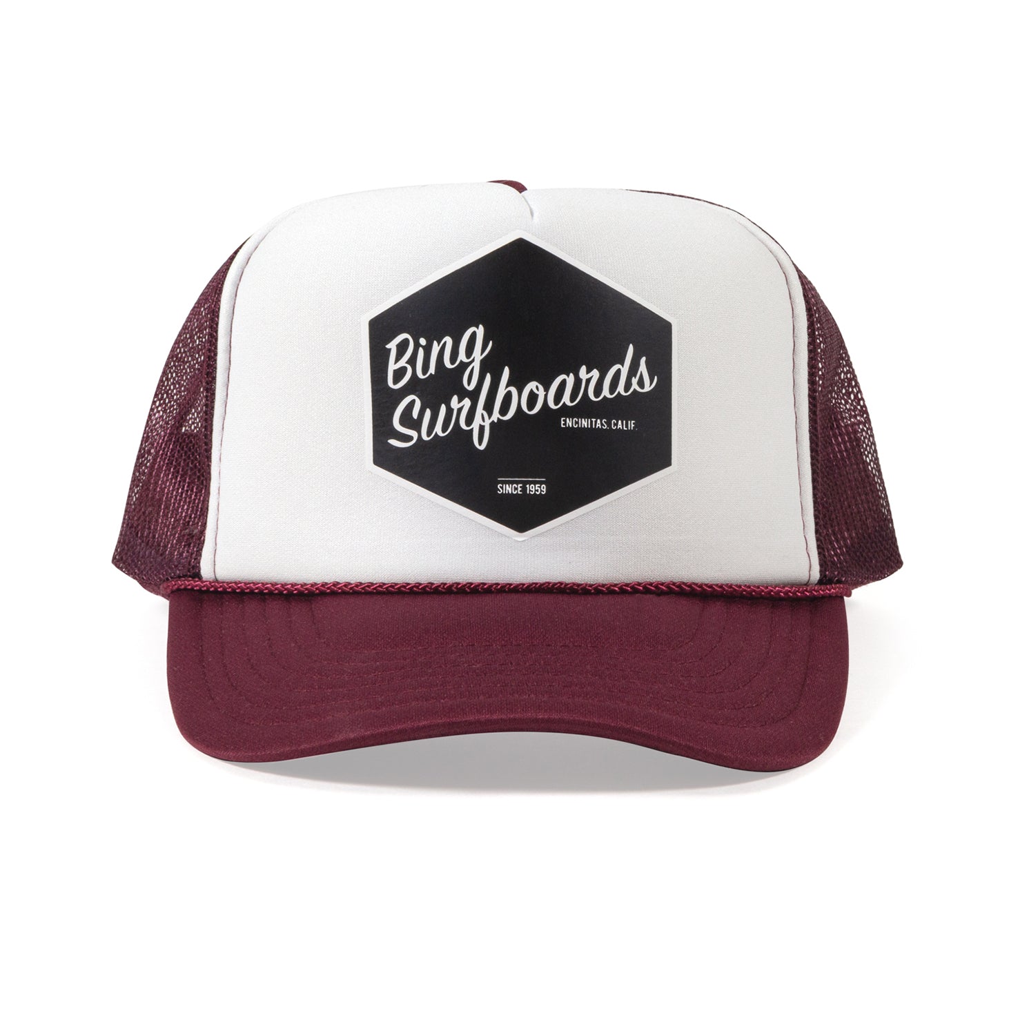 HEX TRUCKER HAT MAROON/WHITE