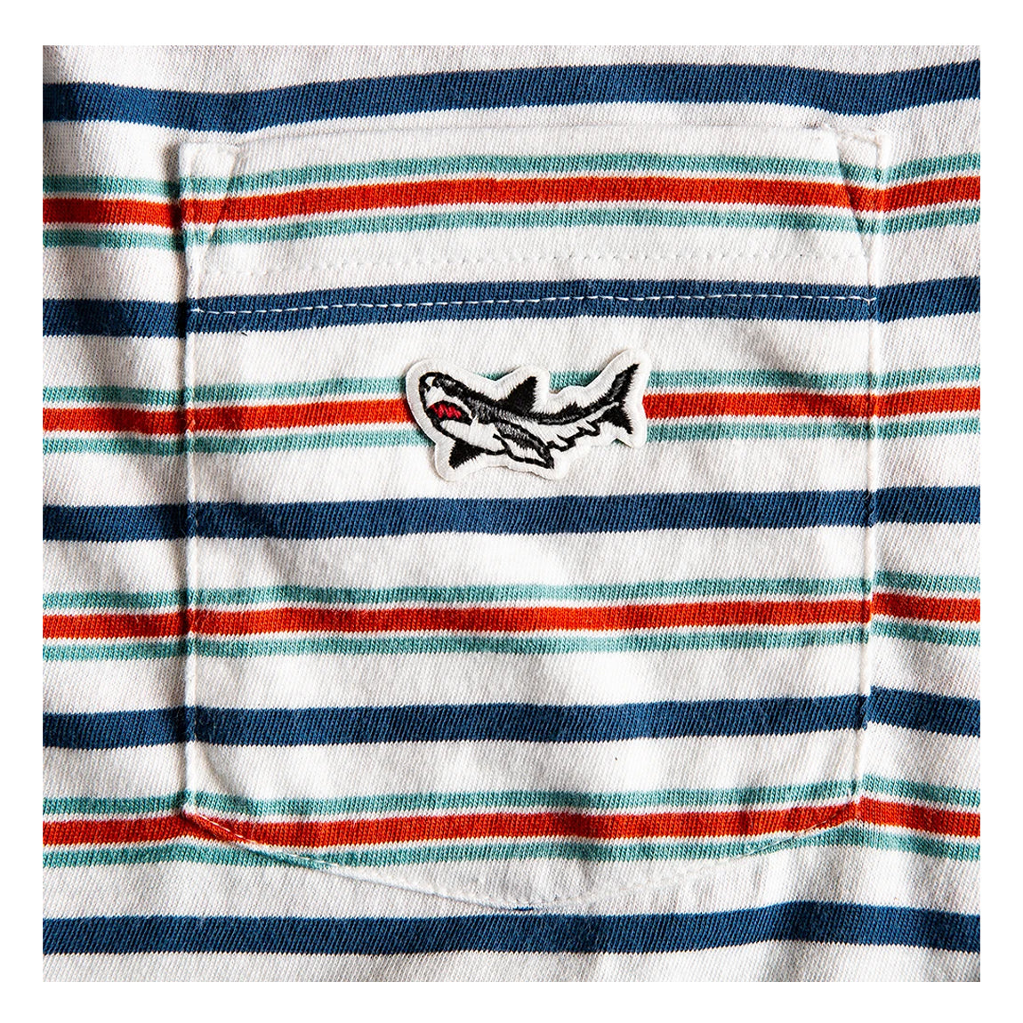 SUMATRA KNIT TEE WHITE/BLUE