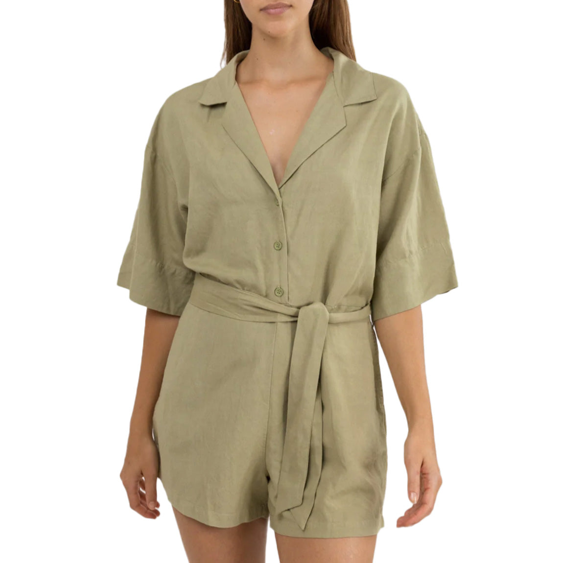 RHYTHM VACAY ROMPER - OLIVE